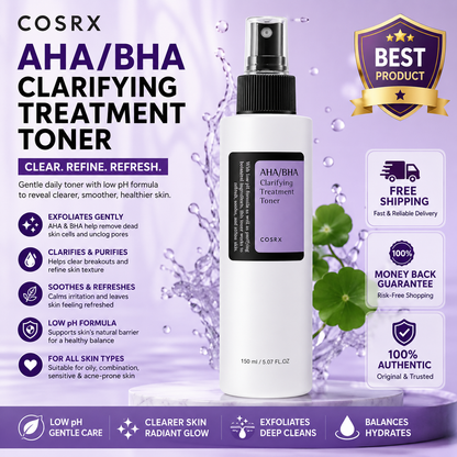 AHA/BHA Facial Treatment Toner Spray 5.07 oz 150 mL