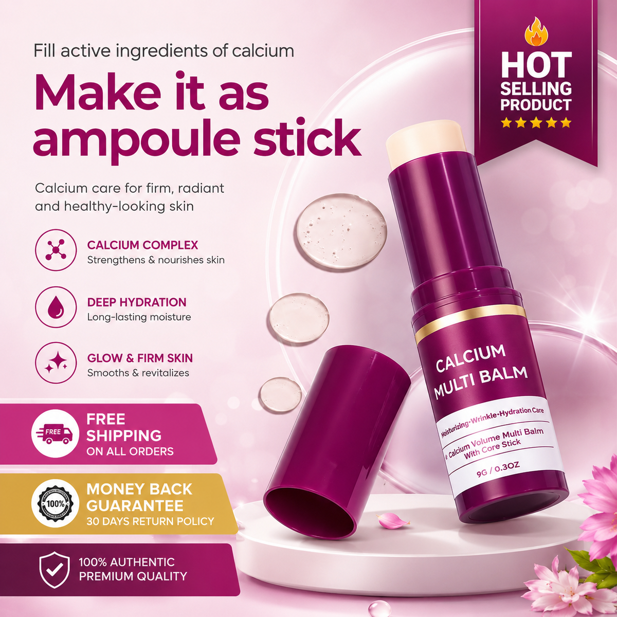 Cemenrete Calcium Volume Multi Balm Wrinkle Core Stick K-beauty