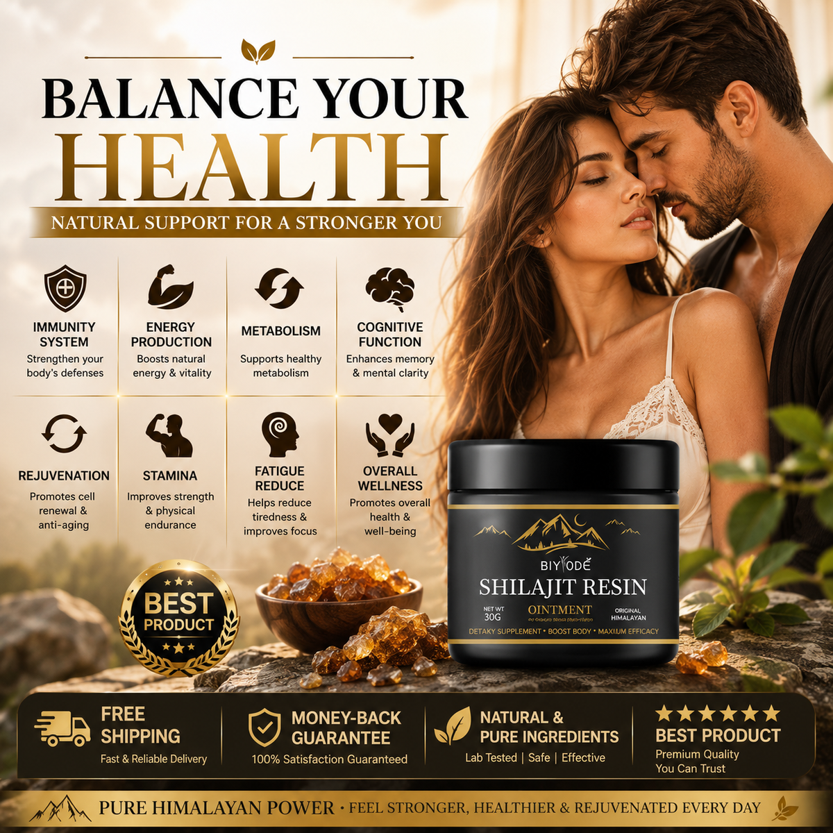Himalayan Shilajit 100% Pure Soft Resin – Natural Wellness Supplement
