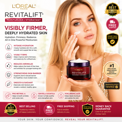 Revitalift Triple Power Brightening Facial Moisturizer with SPF 30 0.5 oz