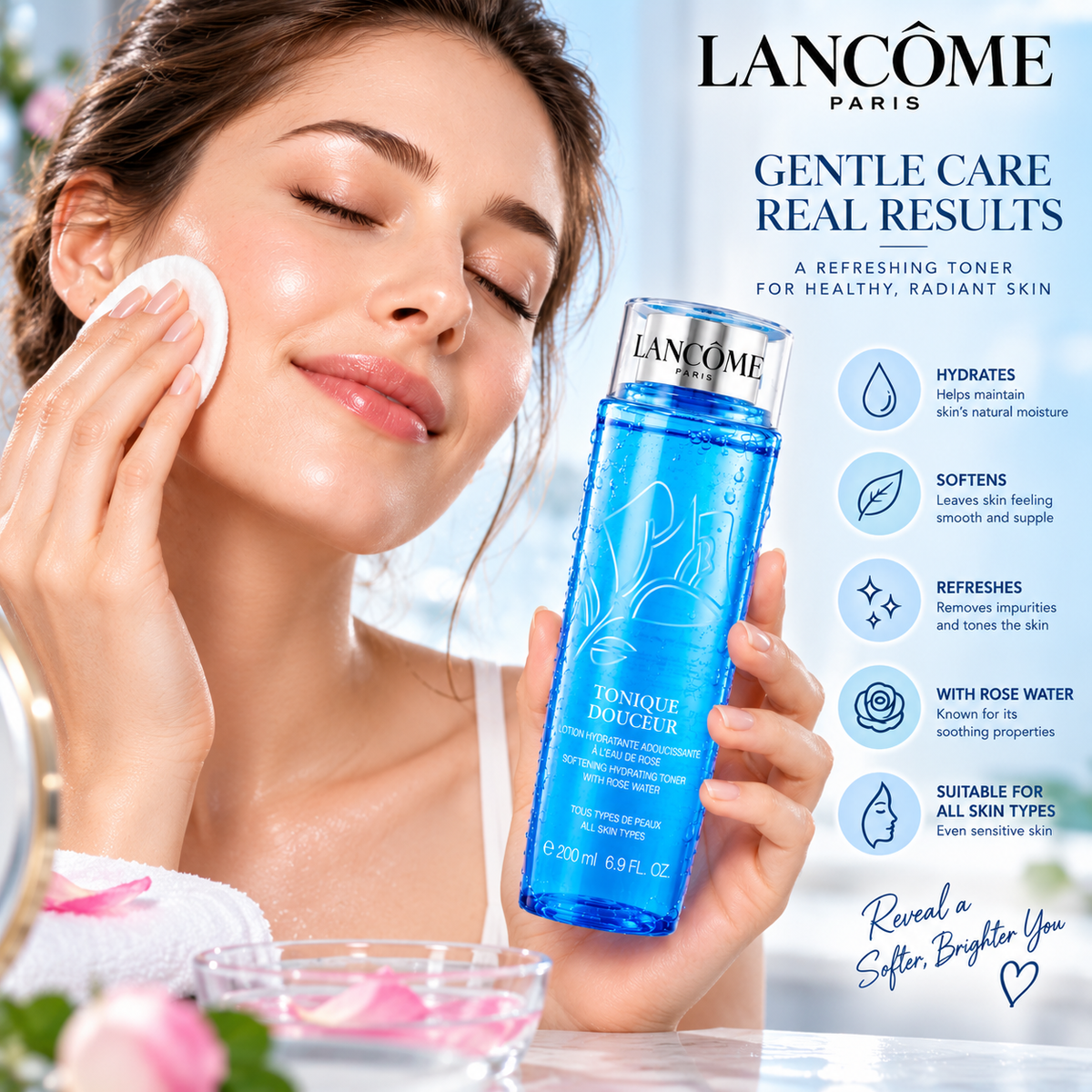 Lancôme Tonique Douceur Facial Toner 6.7 oz Premium Skincare