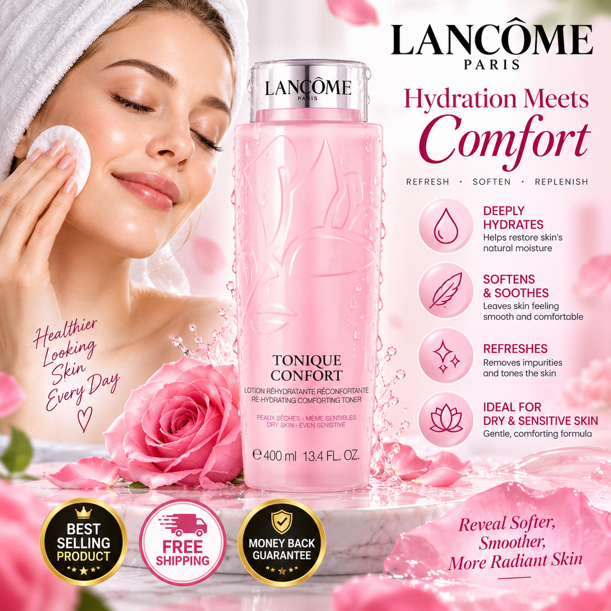 Lancôme Tonique Confort Re-Hydrating Comforting Toner 13.4 fl oz 400 ml