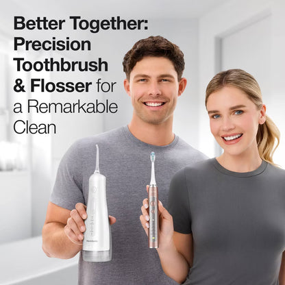 Aquasonic Precision Rechargeable Electric Toothbrush with 4 Brush Heads