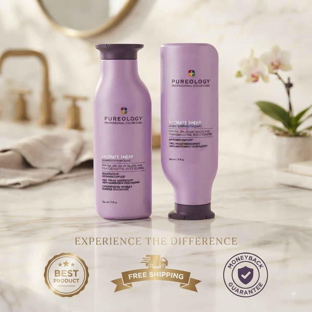 Pureology Hydrate Shampoo 266 mL – Vegan Moisturizing Cleanser for Color-Treated Hair