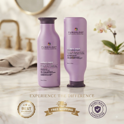 Pureology Hydrate Shampoo 266 mL – Vegan Moisturizing Cleanser for Color-Treated Hair