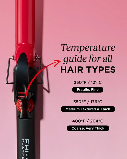FHI Heat Bounce Curling Iron - Red - 1"