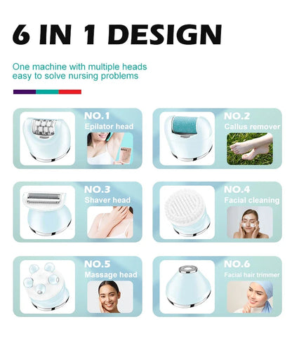 VGR Women Epilator Electric Lady Shaver Hair Remover Bikini Facial Underarms Hair Removal Tool Leg Body Epilator for Women V-733