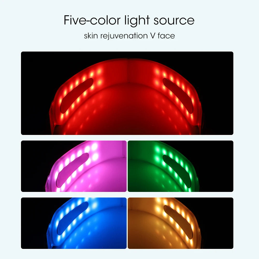 V Face Lifting Device TENS Micro-current Photon Rejuvenation Slimming Facial Massager With Pulse Massage Patch Remote Control