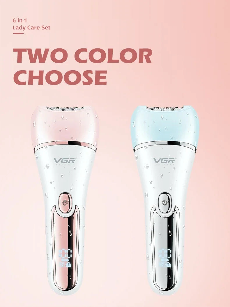 VGR Women Epilator Electric Lady Shaver Hair Remover Bikini Facial Underarms Hair Removal Tool Leg Body Epilator for Women V-733