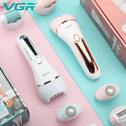 VGR Women Epilator Electric Lady Shaver Hair Remover Bikini Facial Underarms Hair Removal Tool Leg Body Epilator for Women V-733