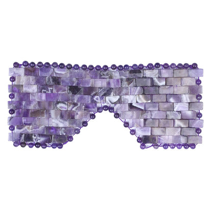 1Pcs 215x95mm Cool Compress Natural Rose Quartz Jade Eye Mask Massager Stone Sleep Mask Face Massager