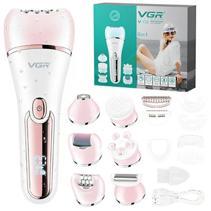 VGR Women Epilator Electric Lady Shaver Hair Remover Bikini Facial Underarms Hair Removal Tool Leg Body Epilator for Women V-733