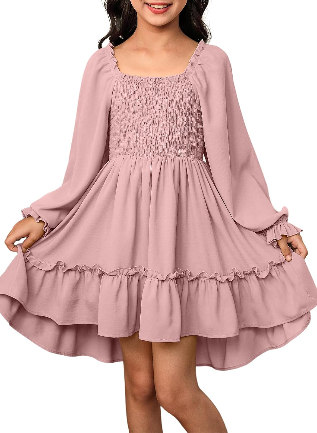 Blibean Tween Girls High Low Hem Dresses Size 4-15 Years