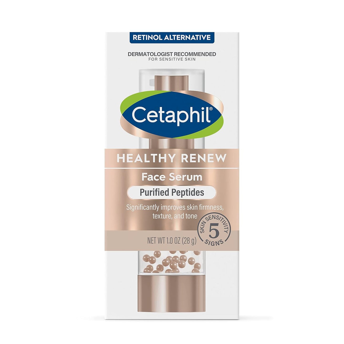 Cetaphil Healthy Renew anti Aging Face Serum 1 Oz, Retinol Alternative Serum for Face with Niacinamide & Peptides, Skincare for Sensitive Skin with Vitamin B Complex, Fragrance Free