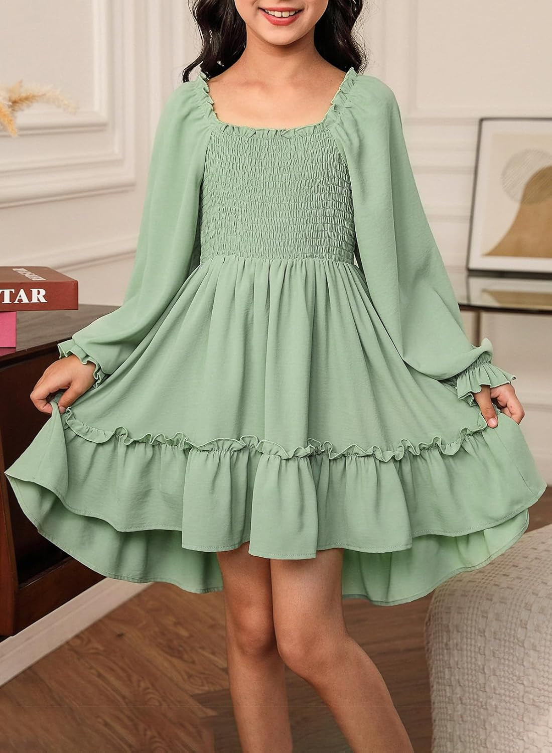 Blibean Tween Girls High Low Hem Dresses Size 4-15 Years