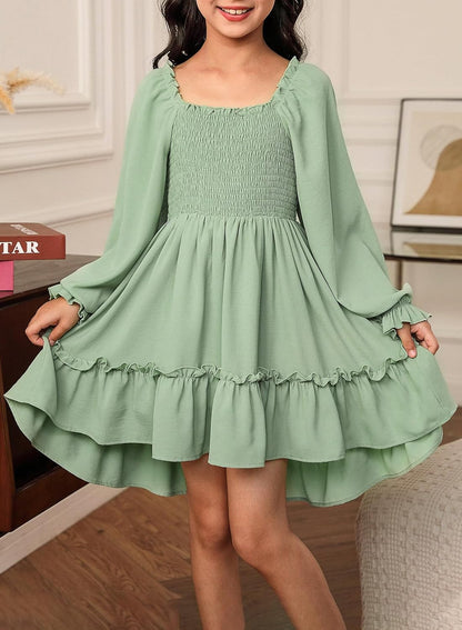 Blibean Tween Girls High Low Hem Dresses Size 4-15 Years