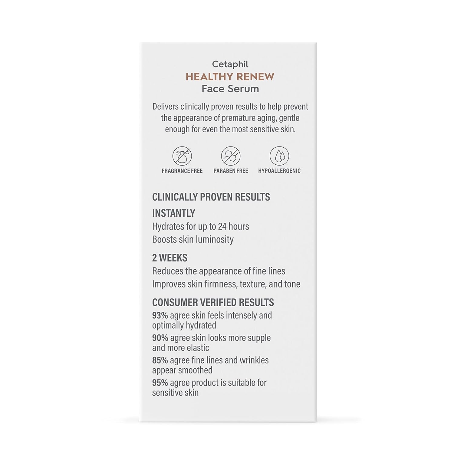 Cetaphil Healthy Renew anti Aging Face Serum 1 Oz, Retinol Alternative Serum for Face with Niacinamide & Peptides, Skincare for Sensitive Skin with Vitamin B Complex, Fragrance Free