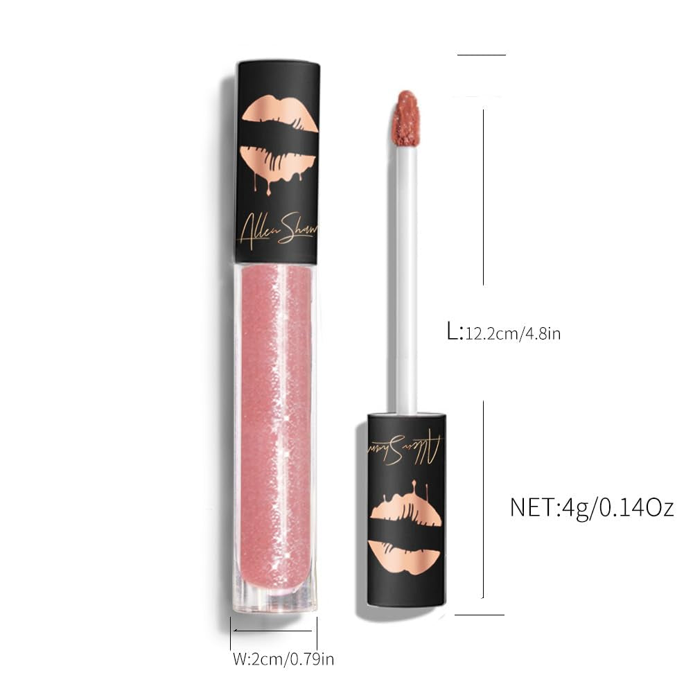 Lip Makeup Set, Lipstick, Lip Gloss, Lip Glaze, Shiny Matte, Waterproof, Non-Stick Cup (9, 26G)