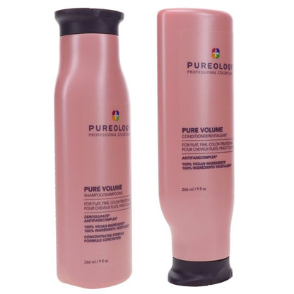 Pureology Pure Volume Shampoo/Conditioner For Flat,Fine,Color-Treated Hair 9oz