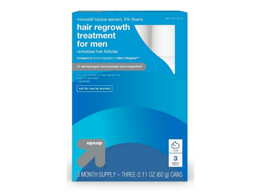 up&up Foam Hair Regrowth Treatment 5% Minoxidil Easy 2.11oz/3ct