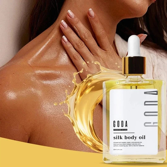 GODA Silk Body Oil for Women – Firming & Anti-Aging Moisturizer Shower Oil 1.7 oz