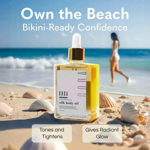 GODA Silk Body Oil for Women – Hydrating Firming Shower Moisturizer 1.7 oz