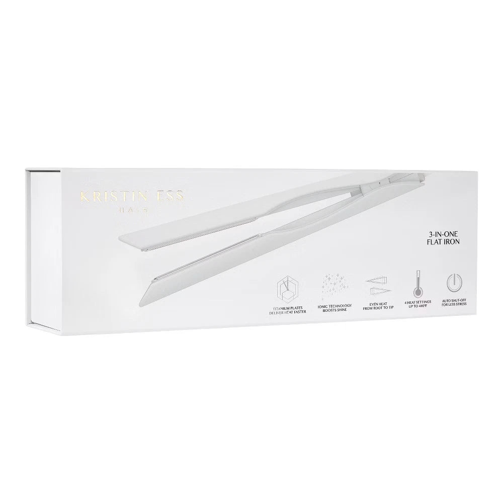 Kristin Ess Titanium Flat Iron Hair Straightener and Curler - Dual Voltage
