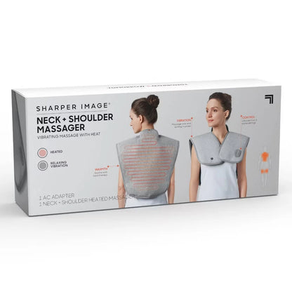 Sharper Image Heated Neck and Shoulder Massager Wrap