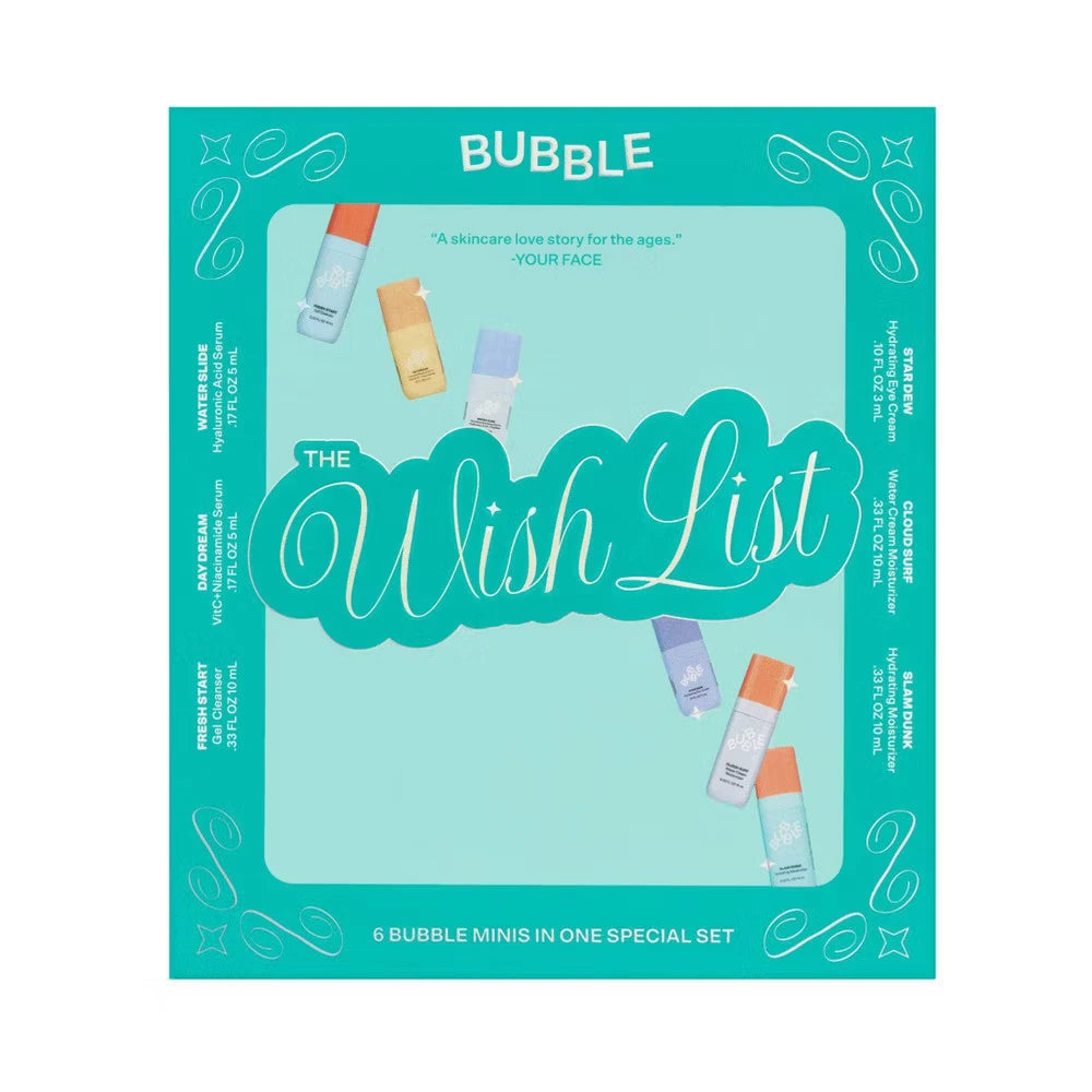 Bubble Skincare The Wish List Mini Essential Gift Set - 6ct