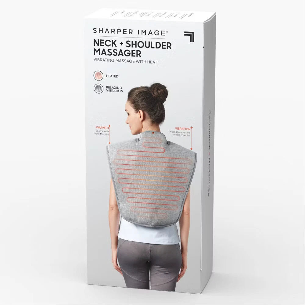 Sharper Image Heated Neck and Shoulder Massager Wrap