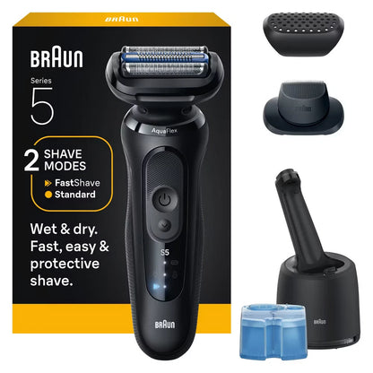 Braun Men Series 5 Electric Razor Shaver with 4-in-1 Clean & Charge