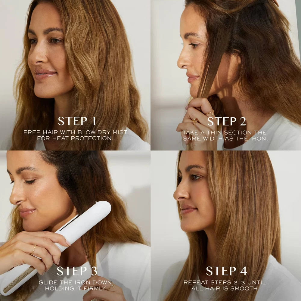 Kristin Ess Titanium Flat Iron Hair Straightener and Curler - Dual Voltage