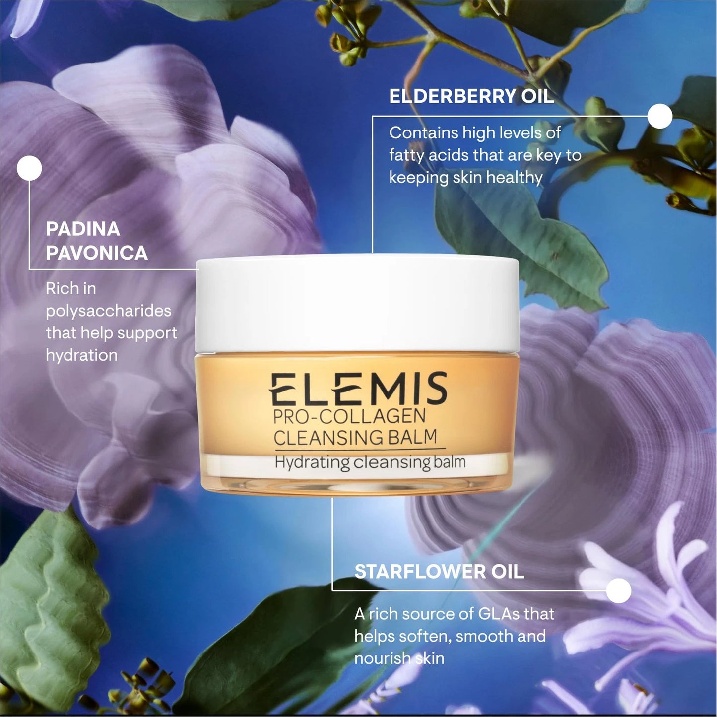 ELEMIS Pro-Collagen Cleansing Balm Makeup Remover, Hydrating Facial 20g