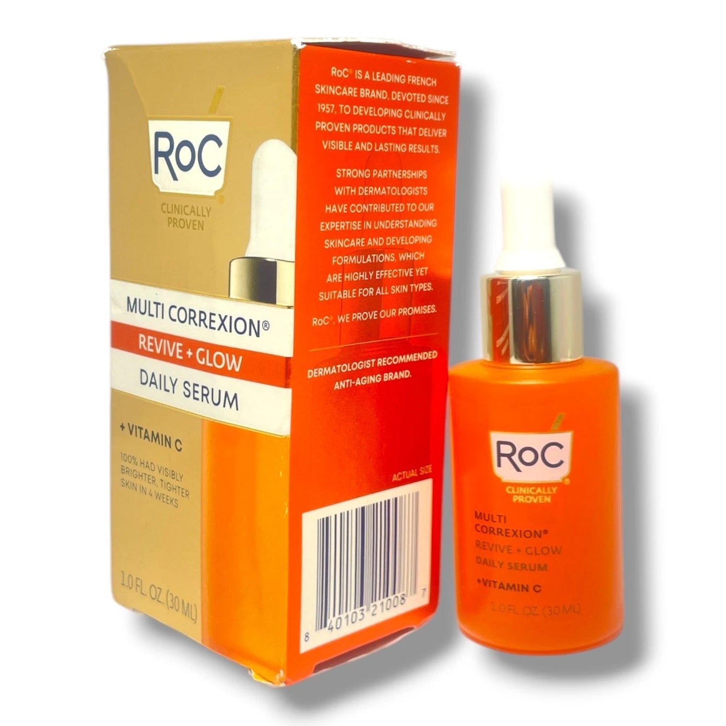 RoC Multi Correxion Revive + Glow Daily Serum 1.0fl.oz./30ml New In Box