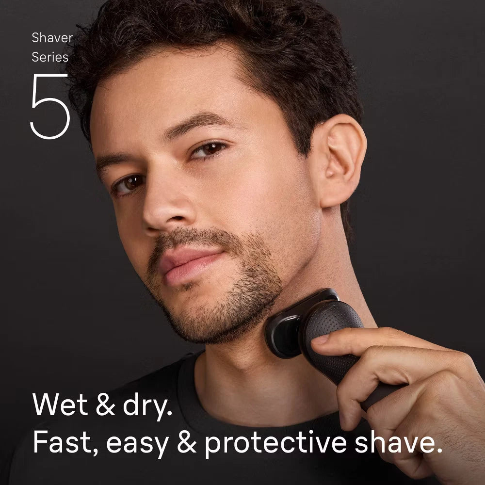 Braun Men Series 5 Electric Razor Shaver with 4-in-1 Clean & Charge