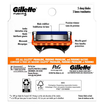 Gillette Fusion 5 Men Razor Blade Refills - 8ct