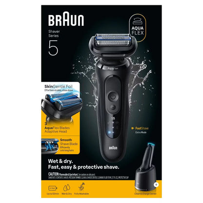 Braun Men Series 5 Electric Razor Shaver with 4-in-1 Clean & Charge