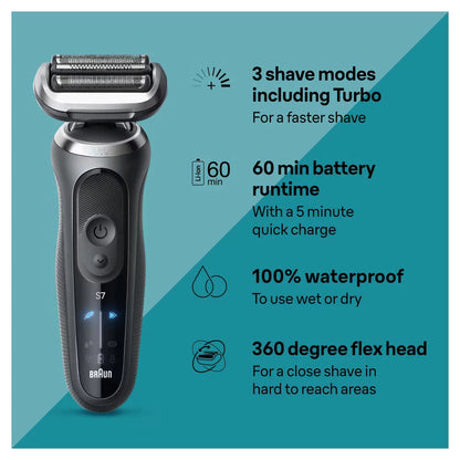 Braun Series 7-7171cc Rechargeable Wet & Dry Shaver + Smart Care Center