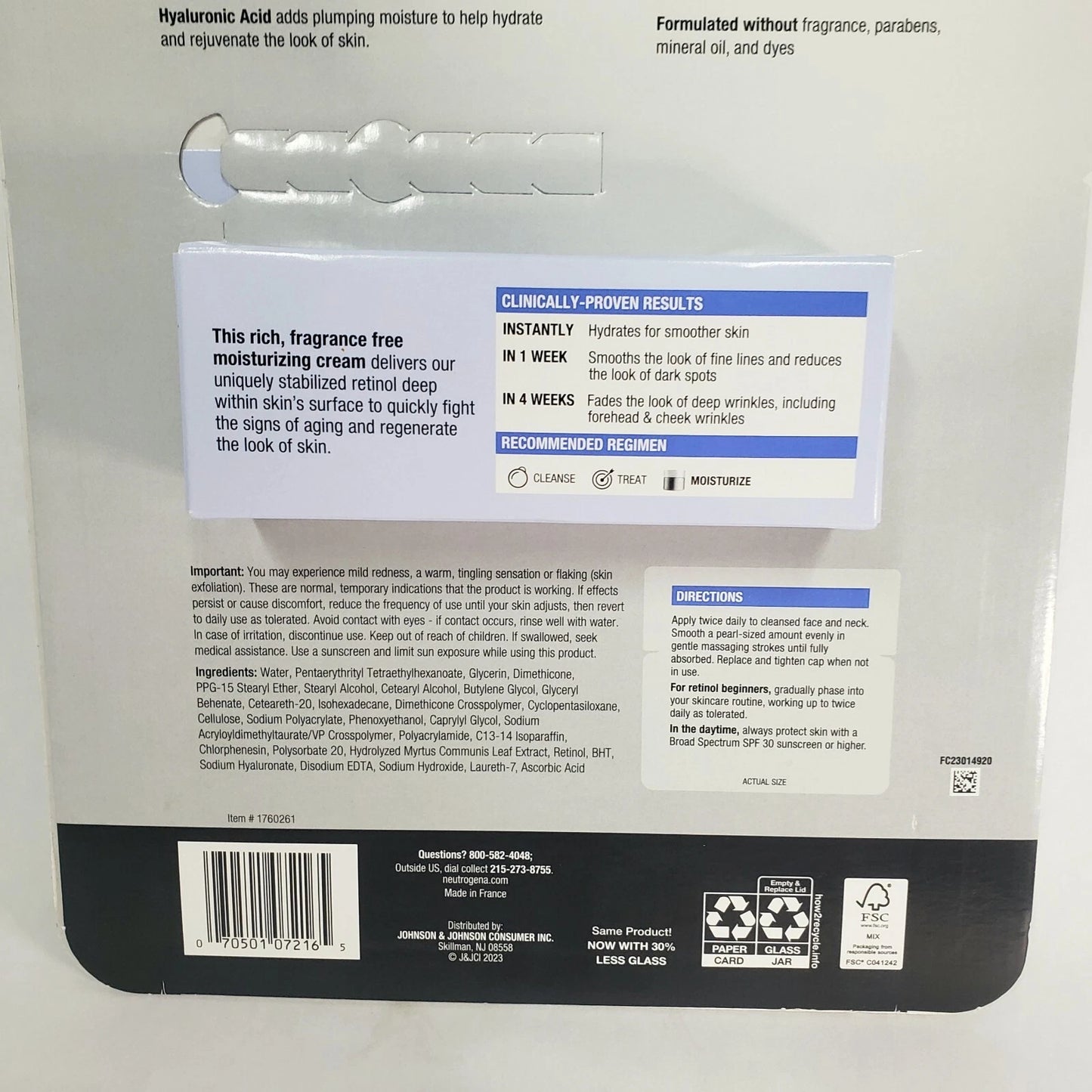 2 Pack Neutrogena Rapid Wrinkle Repair Regenerating Cream Fragrance Free 1.7oz