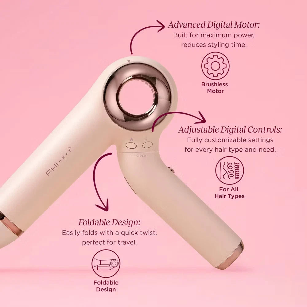 FHI Heat AeroMax Max BLDC Style Hair Dryer - Light Pink -
