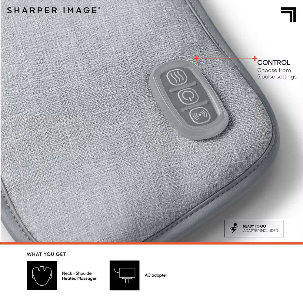 Sharper Image Heated Neck and Shoulder Massager Wrap