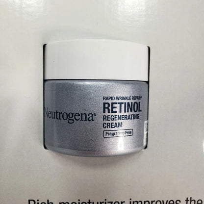 2 Pack Neutrogena Rapid Wrinkle Repair Regenerating Cream Fragrance Free 1.7oz