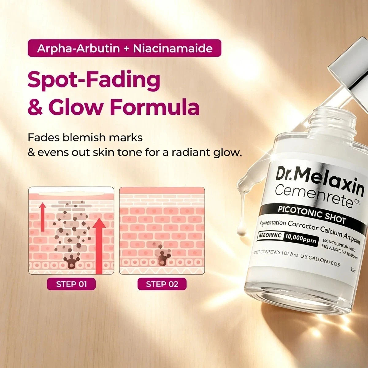 Dr. Melaxin Lumi Firm & Lift Duo – Cyano Pink Spicule Korean Skincare