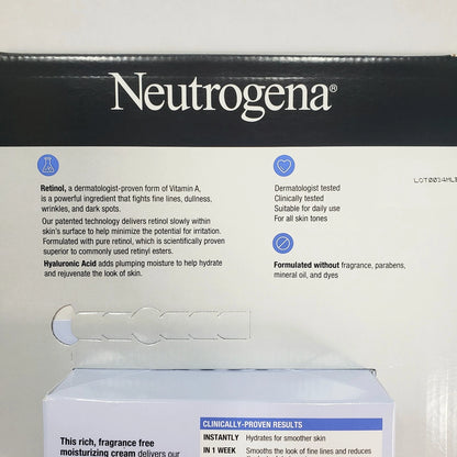 2 Pack Neutrogena Rapid Wrinkle Repair Regenerating Cream Fragrance Free 1.7oz
