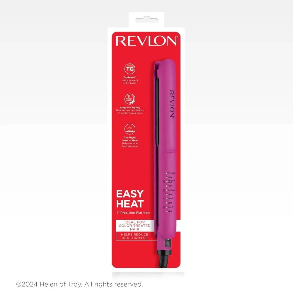 Revlon Easy Heat Precision Hair Flat Iron - 1"